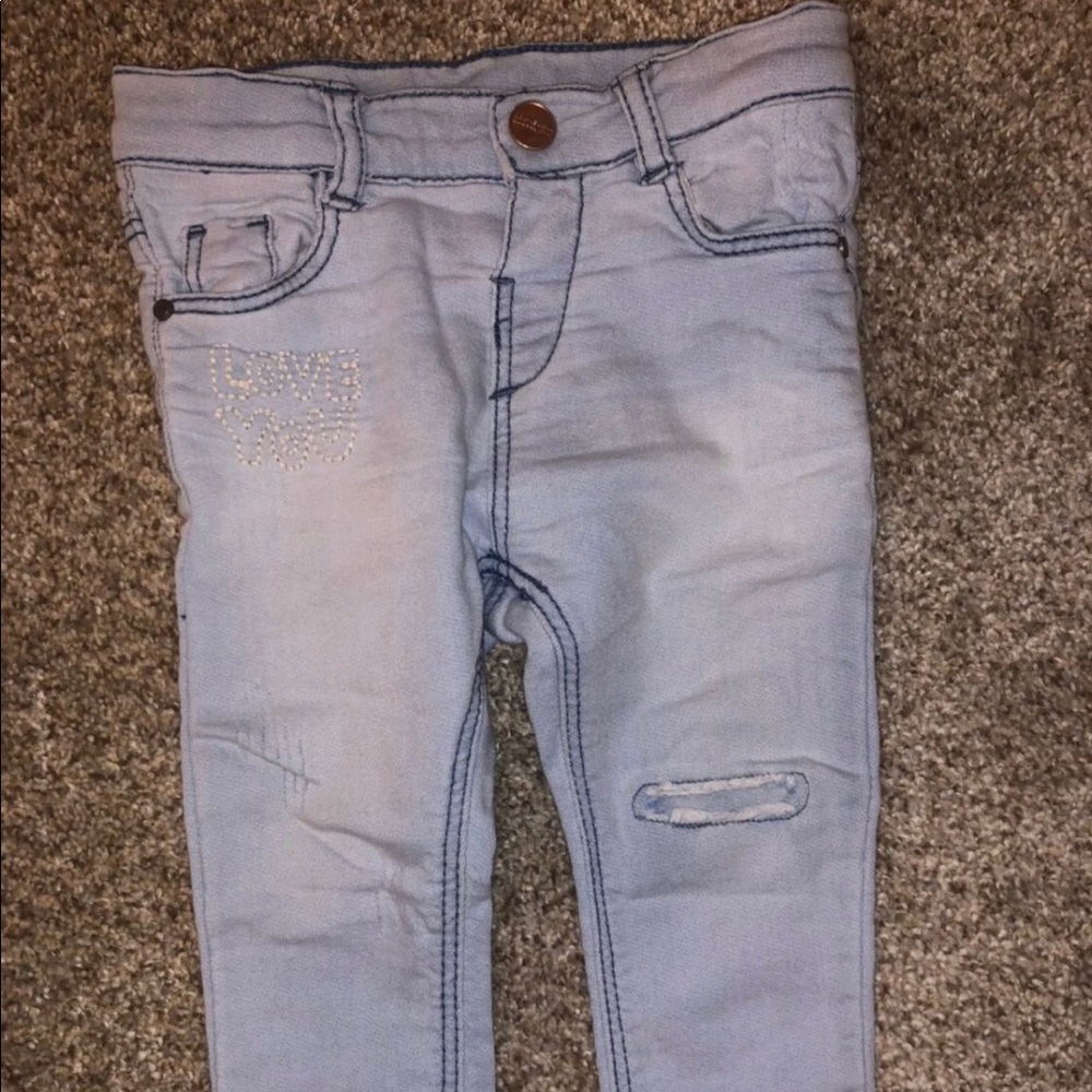 Baby girl distressed jean pants